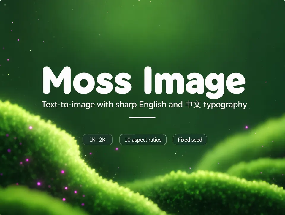 Poster with a clean headline, Made with Moss Image